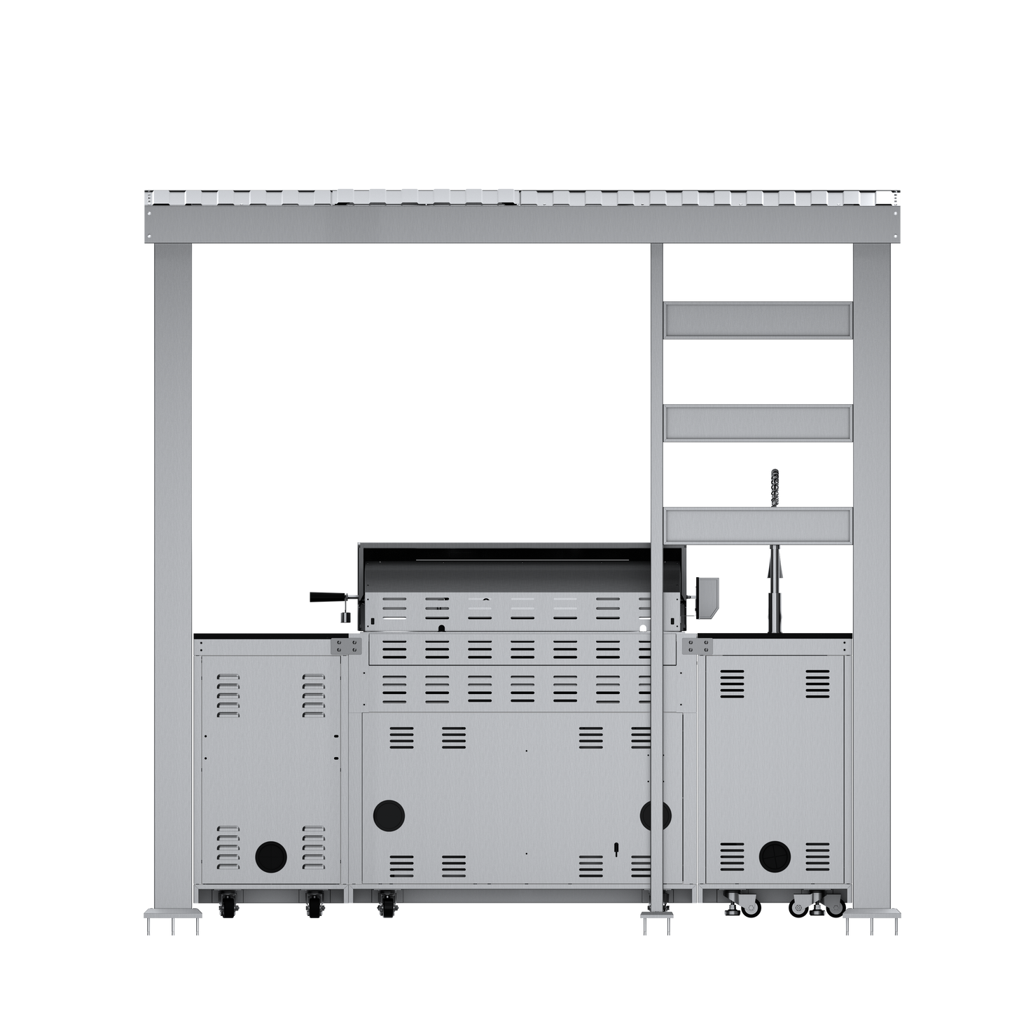 VerveLine Deluxe Pavilion Series - 6 Burner Outdoor Kitchen