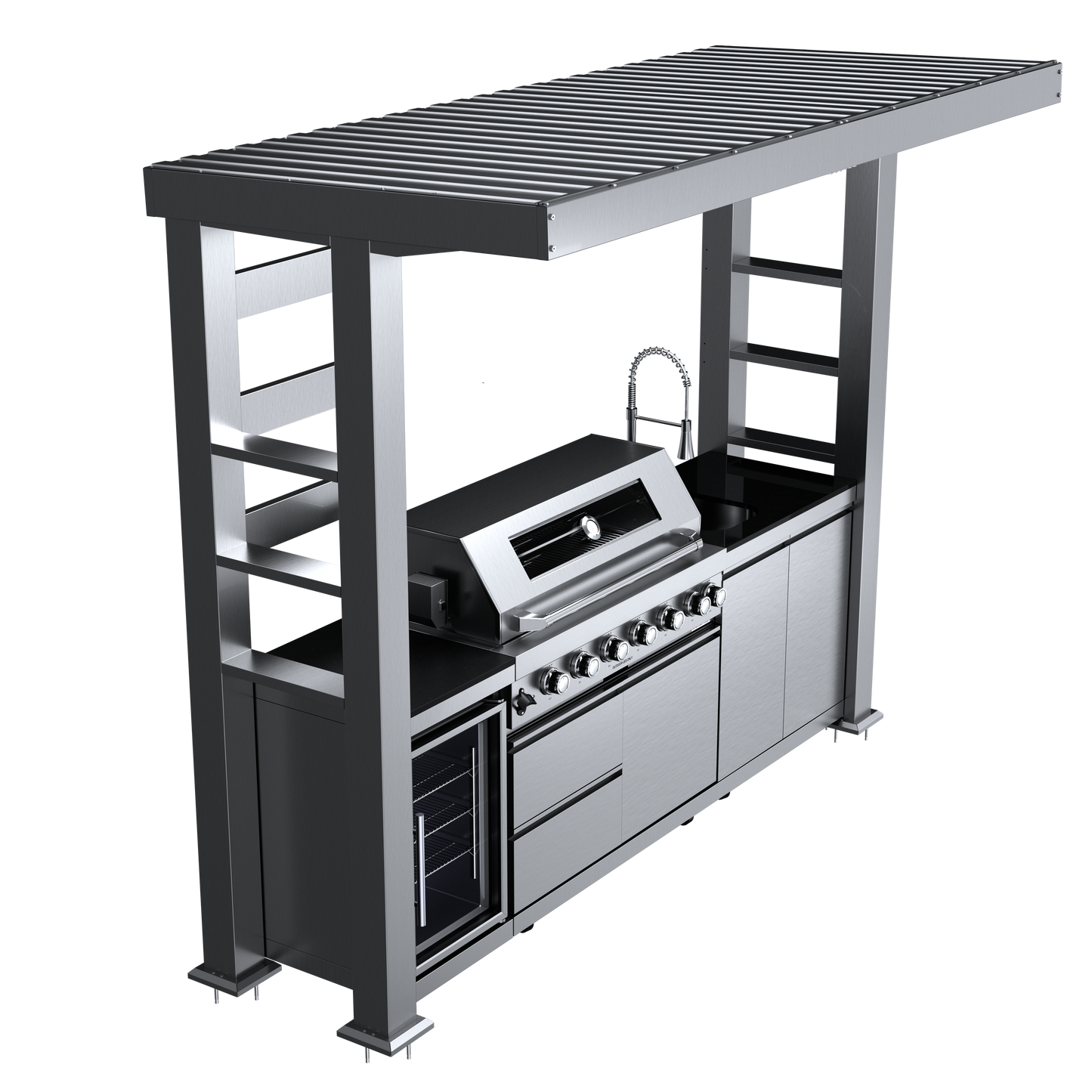 VerveLine Elite Pavilion Series - 6 Burner Outdoor Kitchen