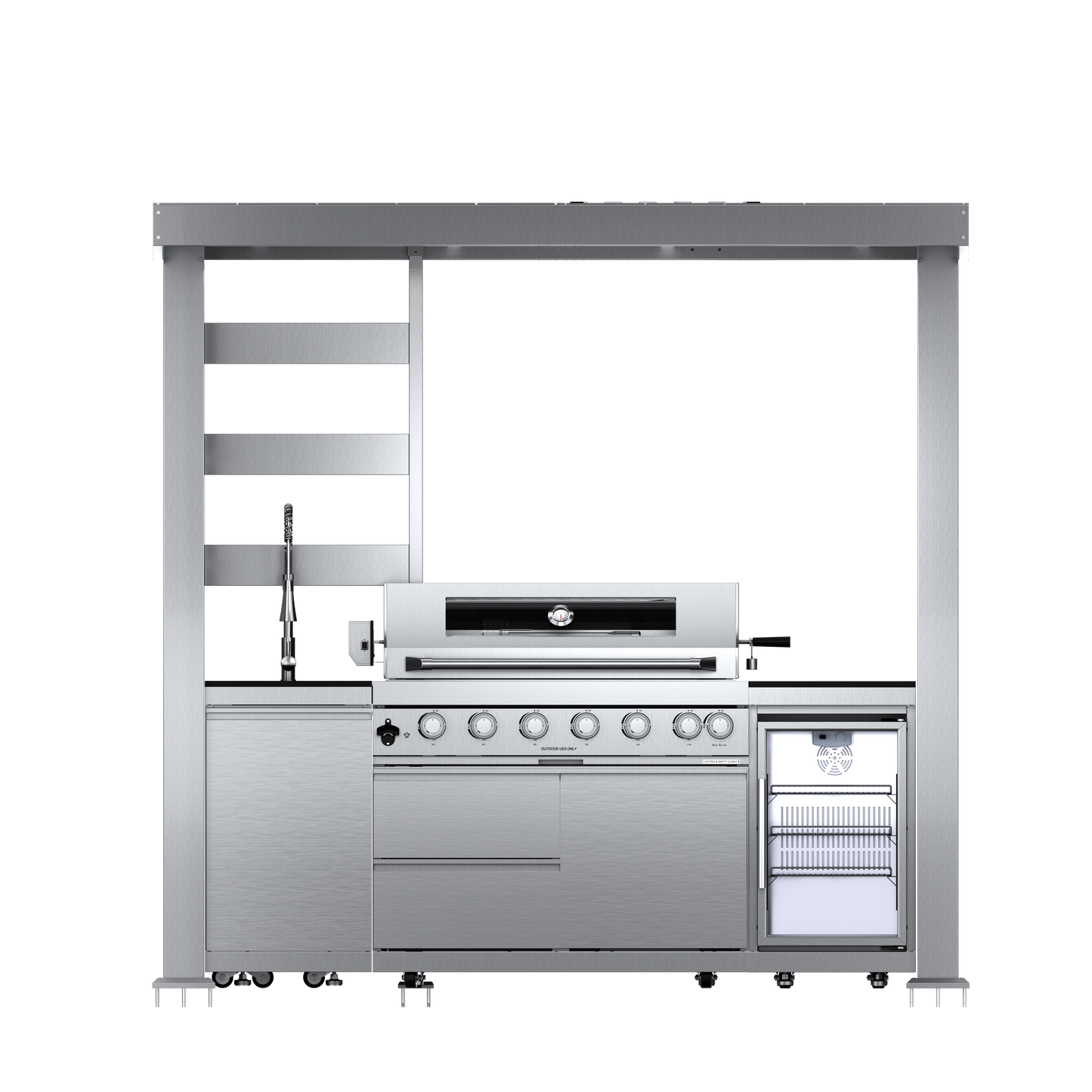 VerveLine Deluxe Pavilion Series - 6 Burner Outdoor Kitchen