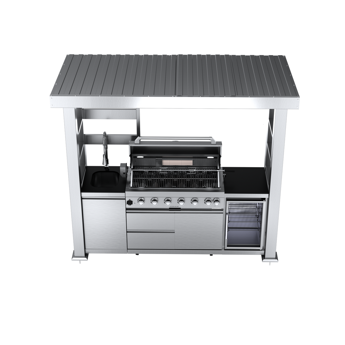 VerveLine Deluxe Pavilion Series - 6 Burner Outdoor Kitchen
