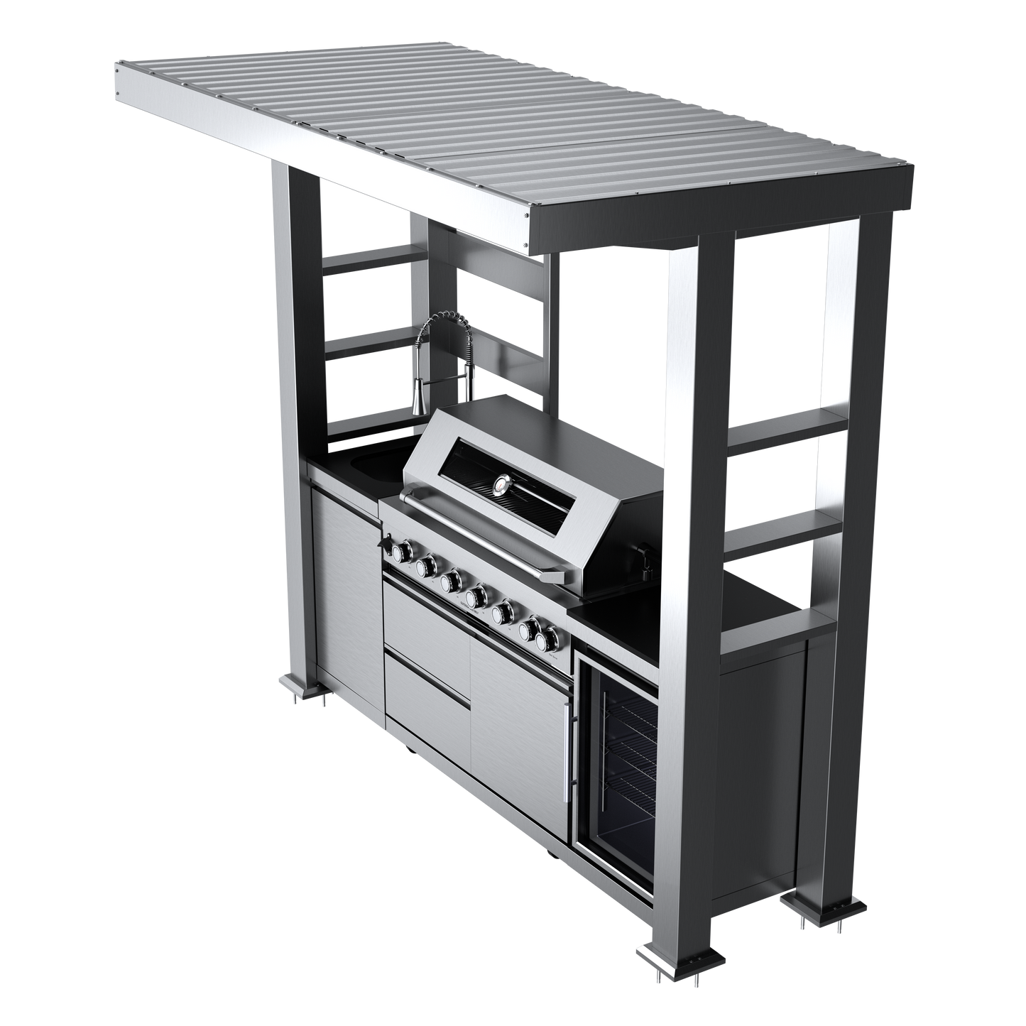 VerveLine Deluxe Pavilion Series - 6 Burner Outdoor Kitchen