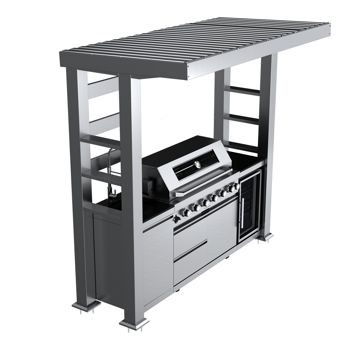 VerveLine Deluxe Pavilion Series - 6 Burner Outdoor Kitchen