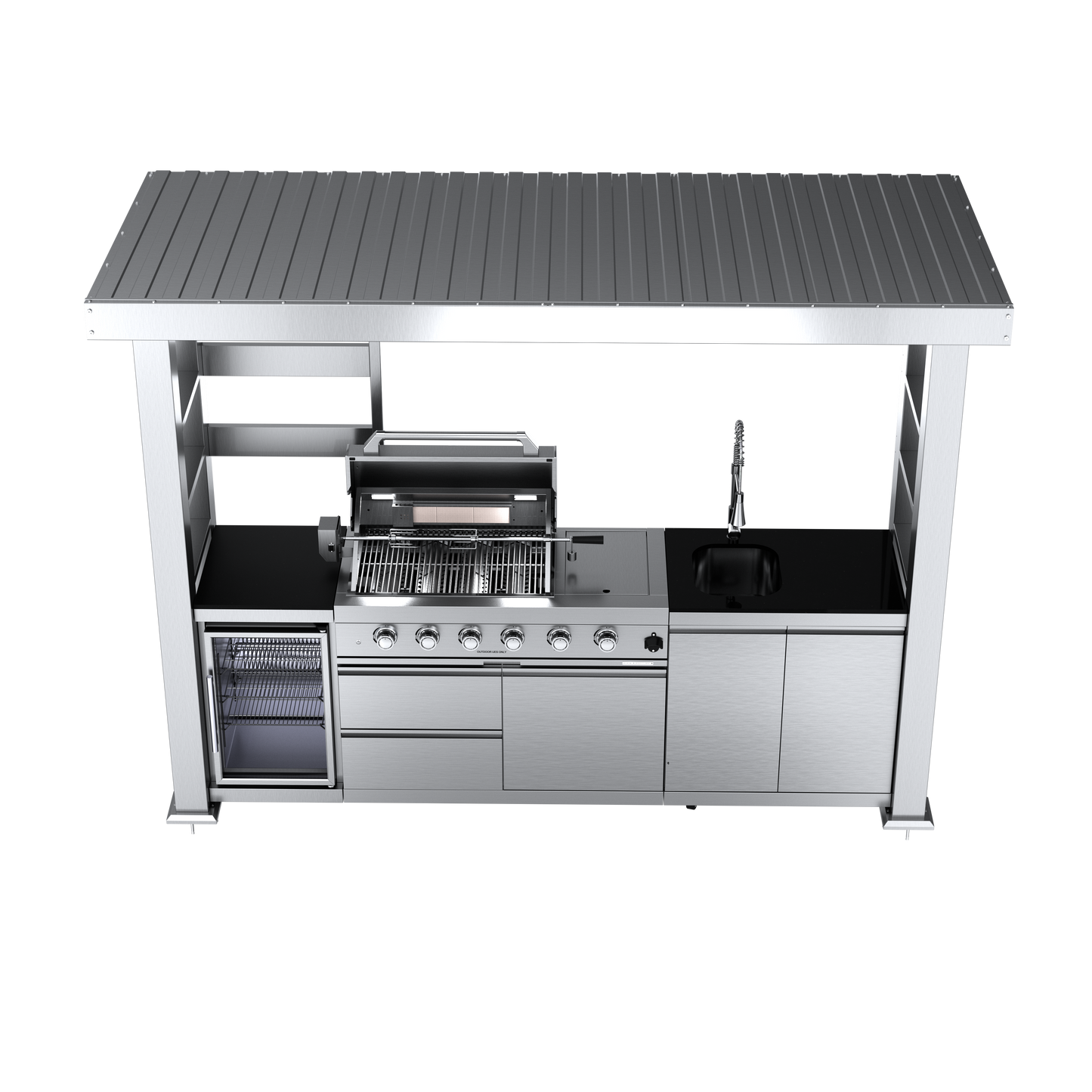 VerveLine Pavilion Series - 4 Burner Outdoor Kitchen