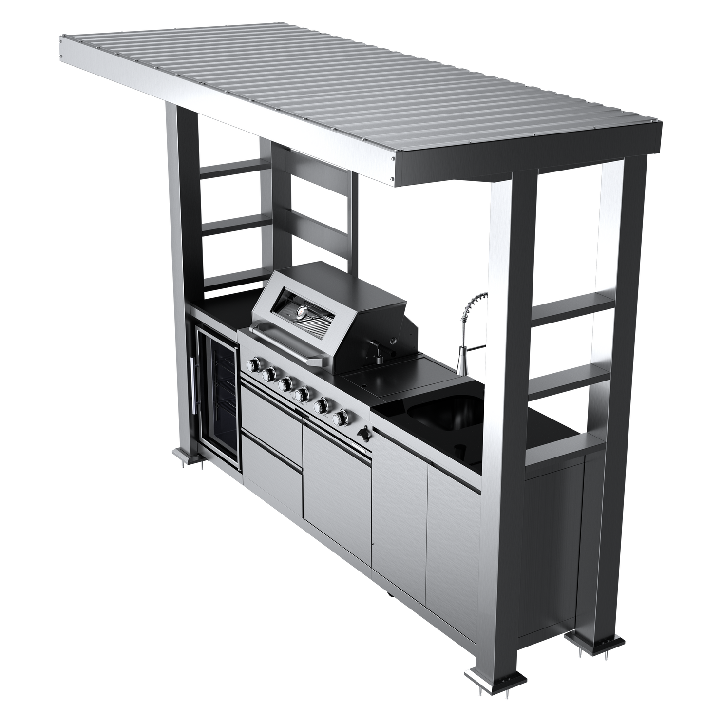 VerveLine Pavilion Series - 4 Burner Outdoor Kitchen
