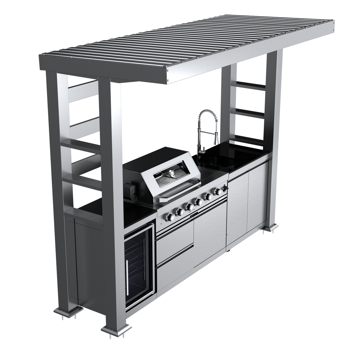 VerveLine Pavilion Series - 4 Burner Outdoor Kitchen