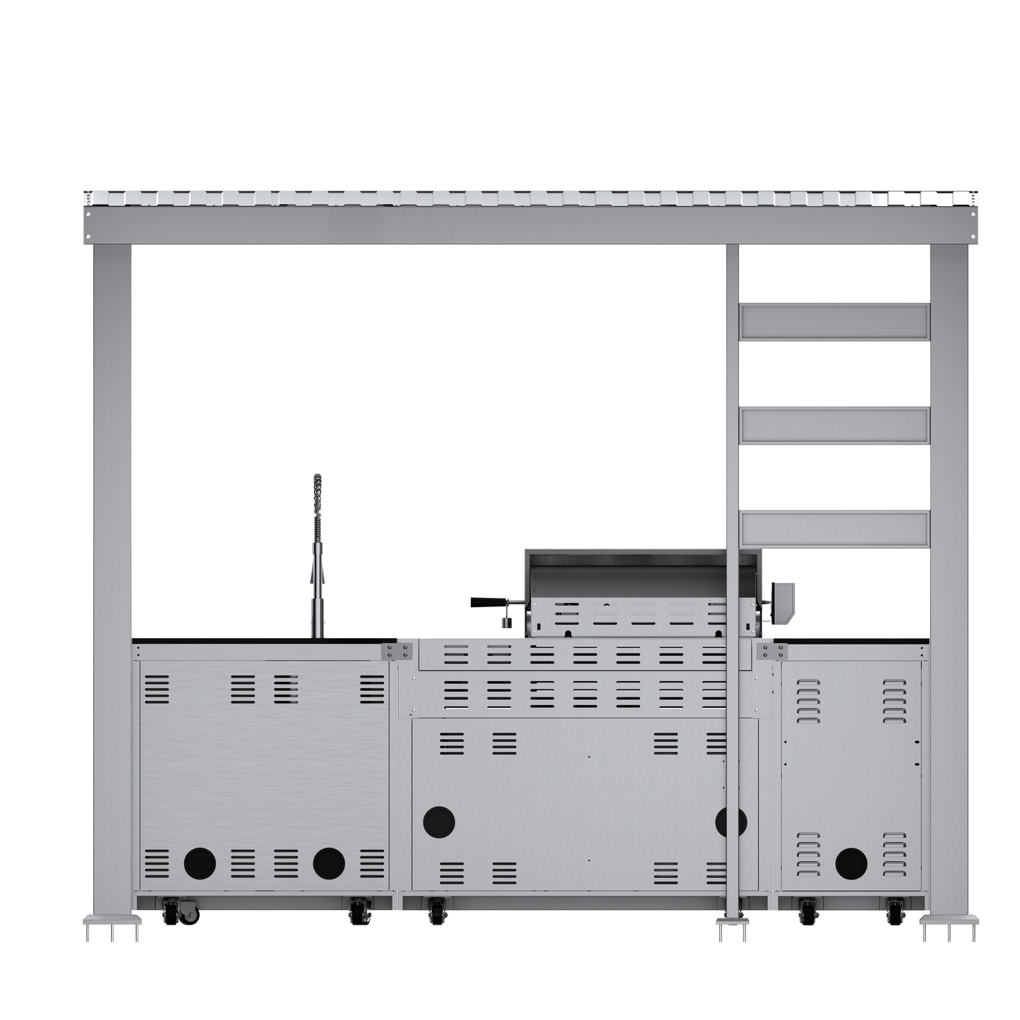 VerveLine Pavilion Series - 4 Burner Outdoor Kitchen