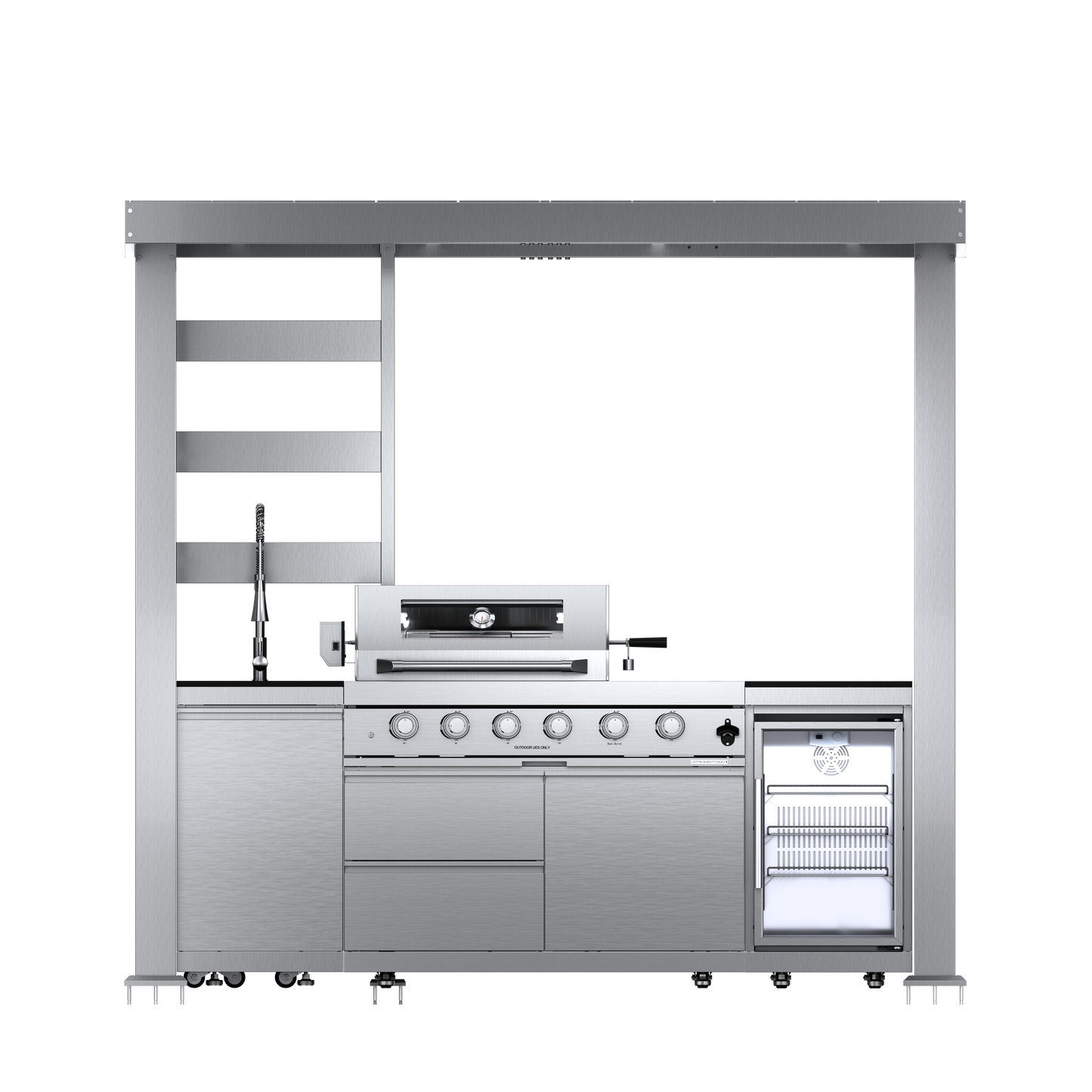 VerveLine Premium Pavilion Series - 4 Burner Outdoor Kitchen