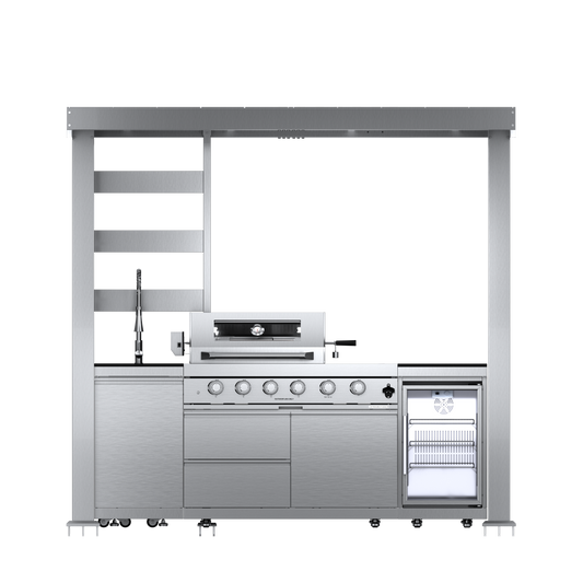 VerveLine Premium Pavilion Series - 4 Burner Outdoor Kitchen