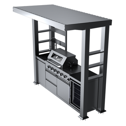 VerveLine Premium Pavilion Series - 4 Burner Outdoor Kitchen