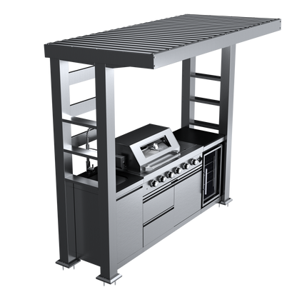 VerveLine Premium Pavilion Series - 4 Burner Outdoor Kitchen