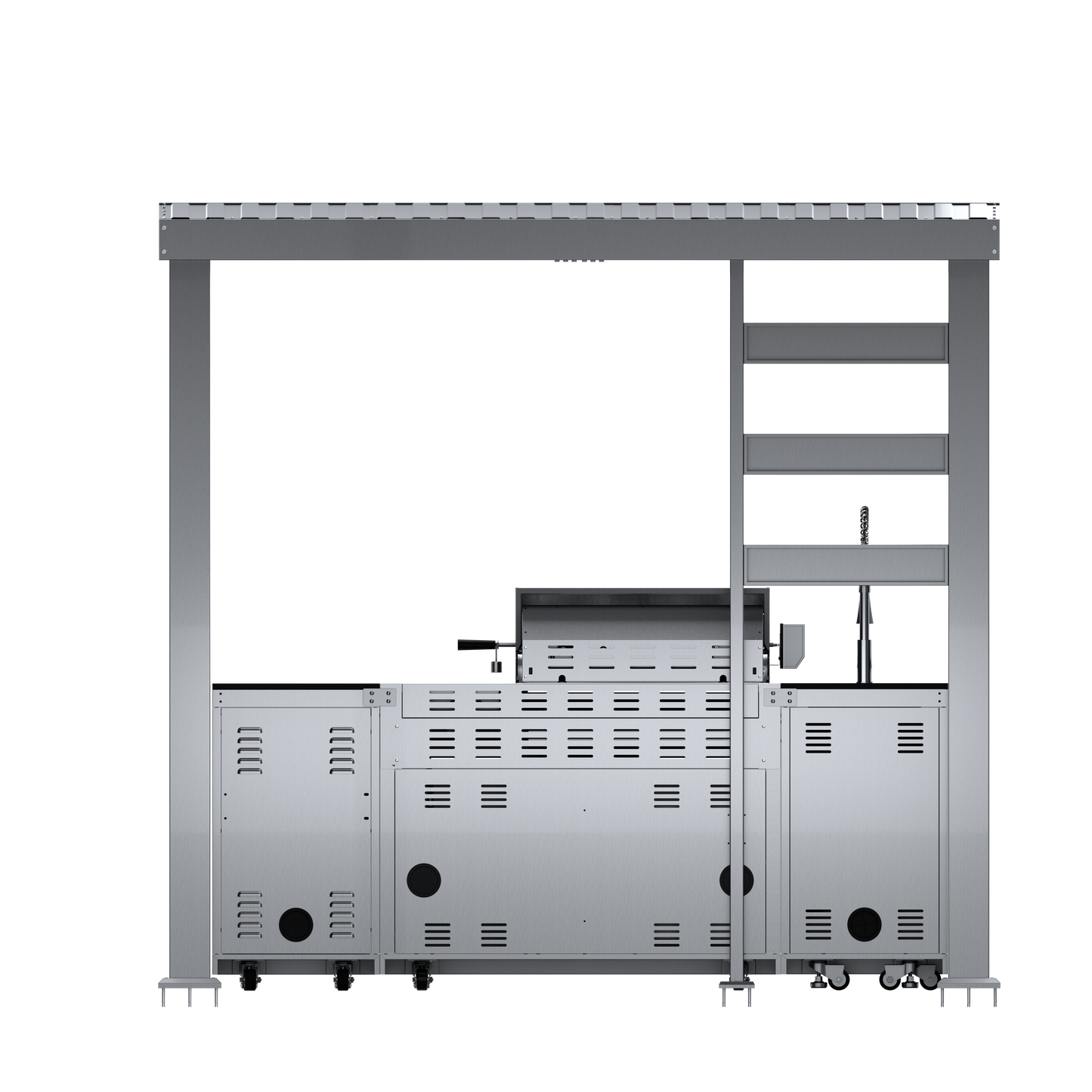 VerveLine Premium Pavilion Series - 4 Burner Outdoor Kitchen
