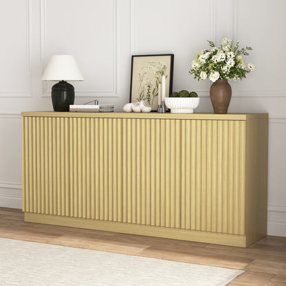 Maison Verve Cassis Slim Storage Console, 63" - Fluted Front Sideboard