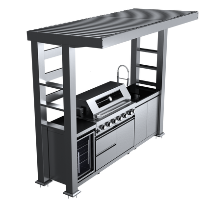 VerveLine Elite Pavilion Series - 6 Burner Outdoor Kitchen