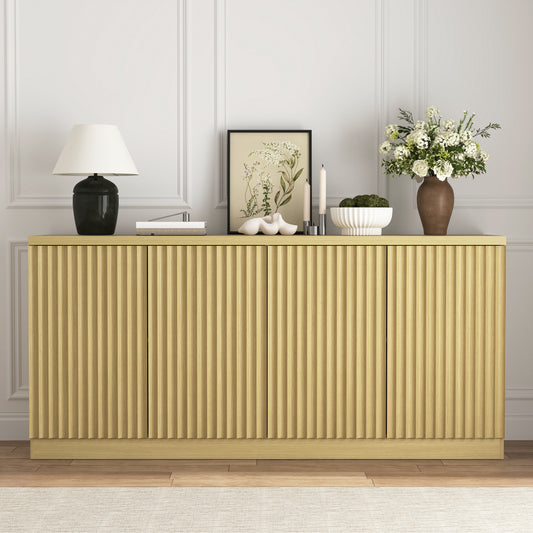 Maison Verve Cassis Slim Storage Console, 63" - Fluted Front Sideboard