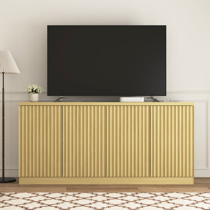 Maison Verve Cassis Slim Storage Console, 63" - Fluted Front Sideboard