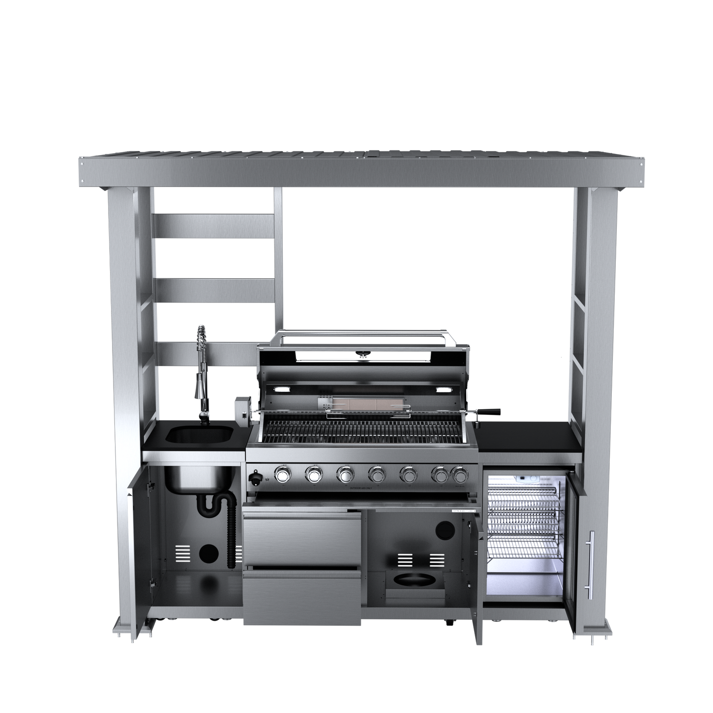 VerveLine Deluxe Pavilion Series - 6 Burner Outdoor Kitchen