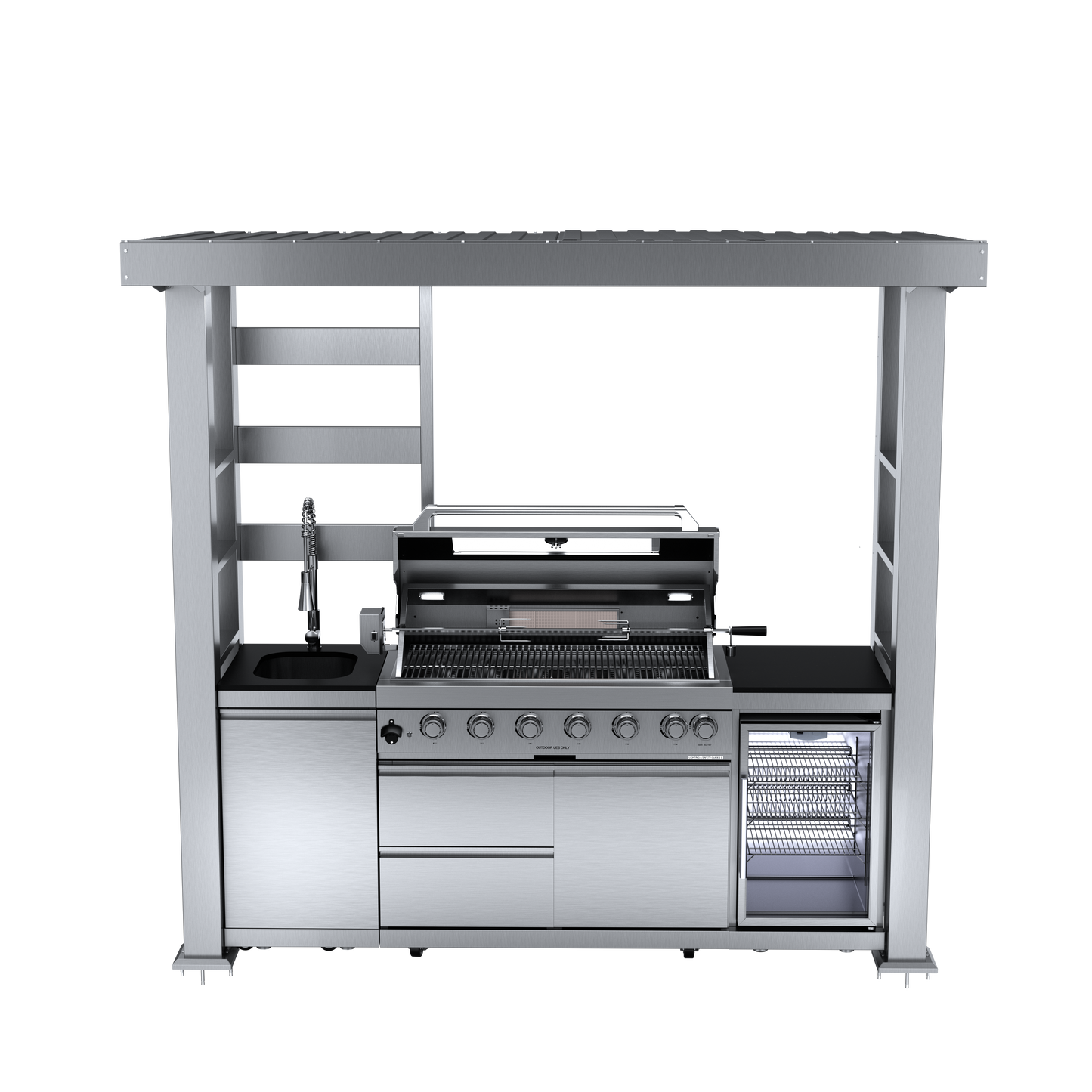 VerveLine Deluxe Pavilion Series - 6 Burner Outdoor Kitchen