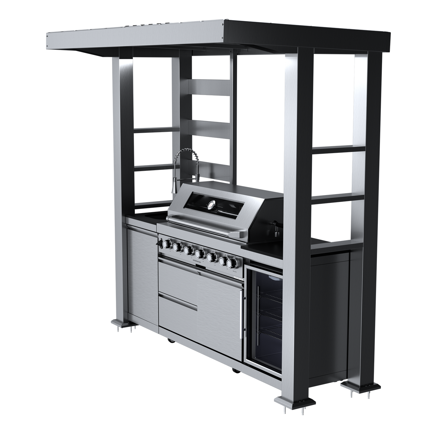 VerveLine Deluxe Pavilion Series - 6 Burner Outdoor Kitchen