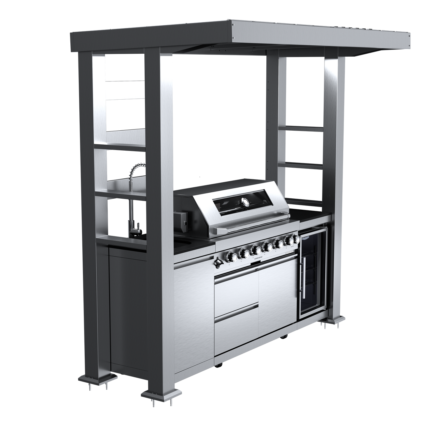 VerveLine Deluxe Pavilion Series - 6 Burner Outdoor Kitchen