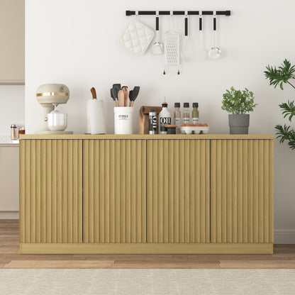 Maison Verve Cassis Slim Storage Console, 63" - Fluted Front Sideboard