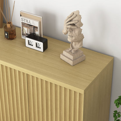 Maison Verve Cassis Slim Storage Console, 63" - Fluted Front Sideboard