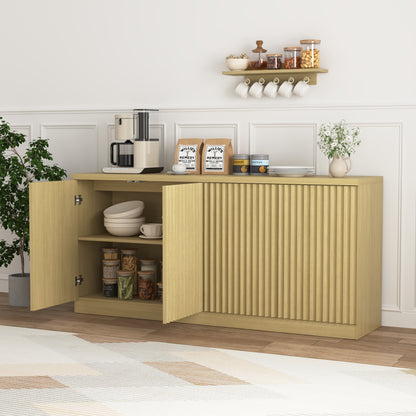 Maison Verve Cassis Slim Storage Console, 63" - Fluted Front Sideboard
