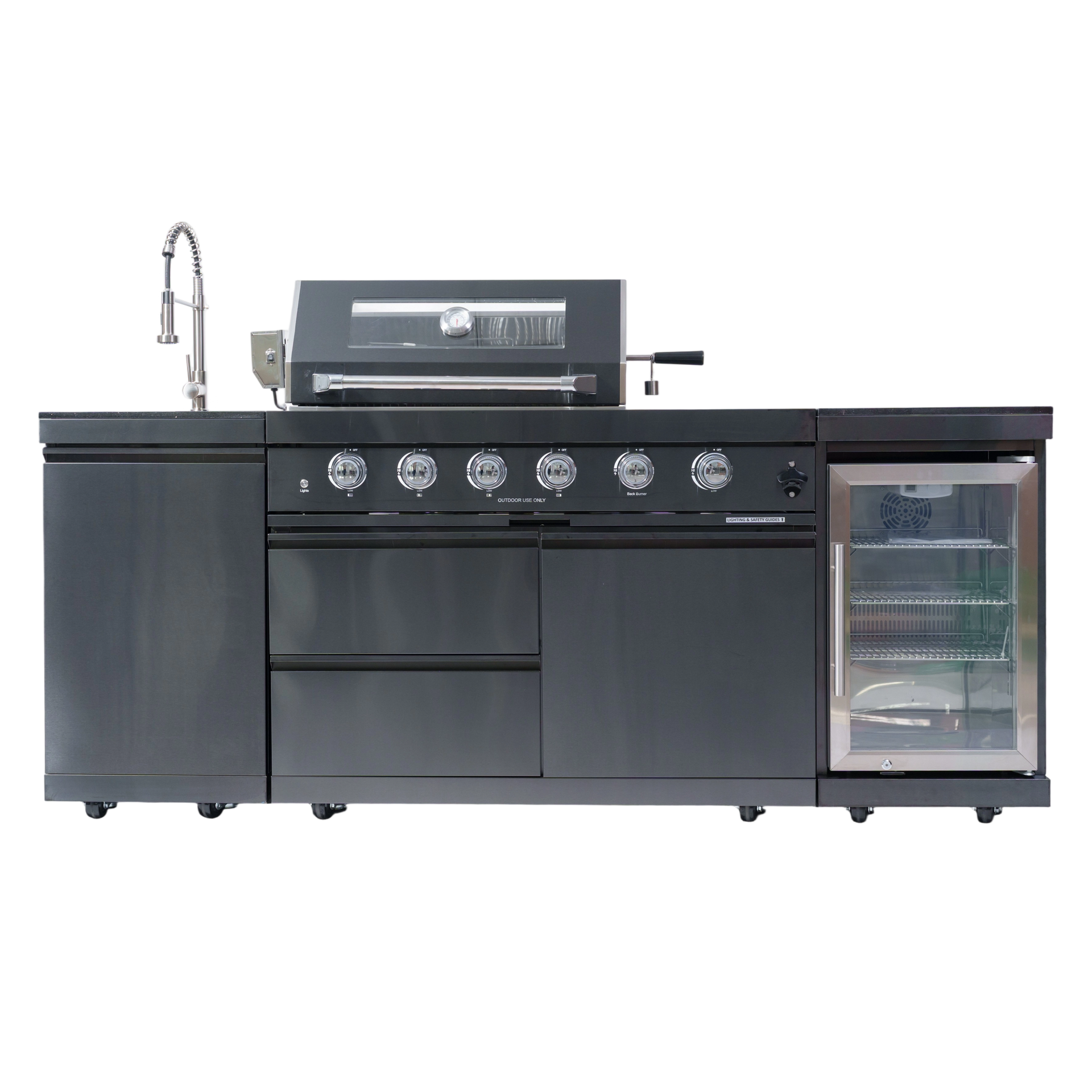 VerveLine Premium Series Black - 4 Burner Outdoor Kitchen – Maison