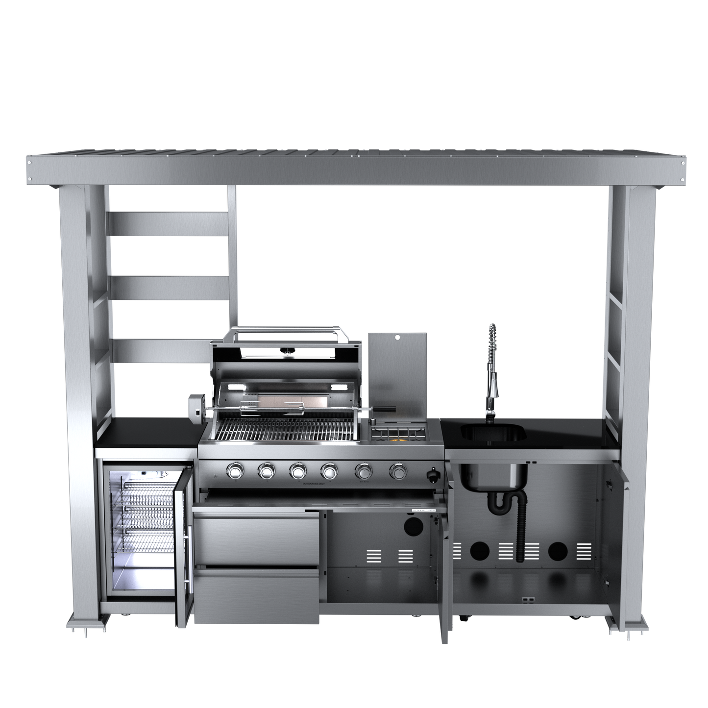 VerveLine Pavilion Series - 4 Burner Outdoor Kitchen