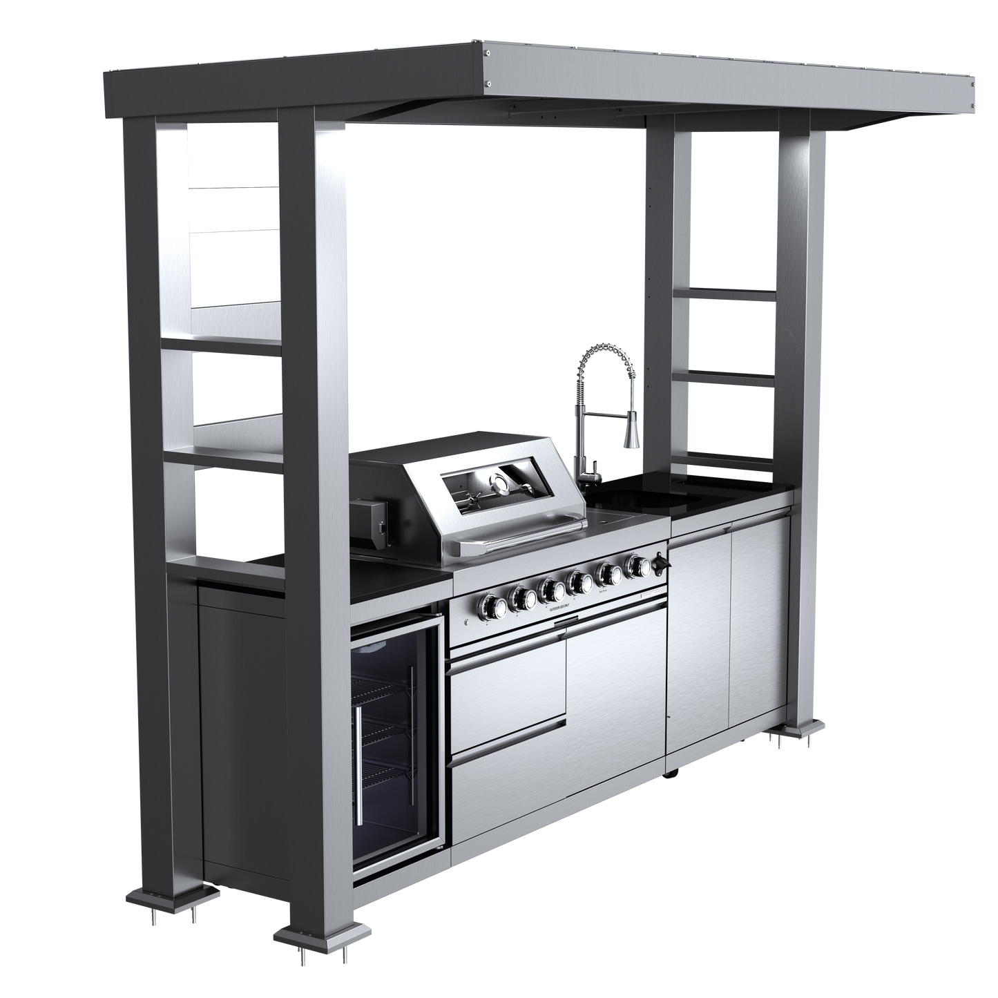 VerveLine Pavilion Series - 4 Burner Outdoor Kitchen