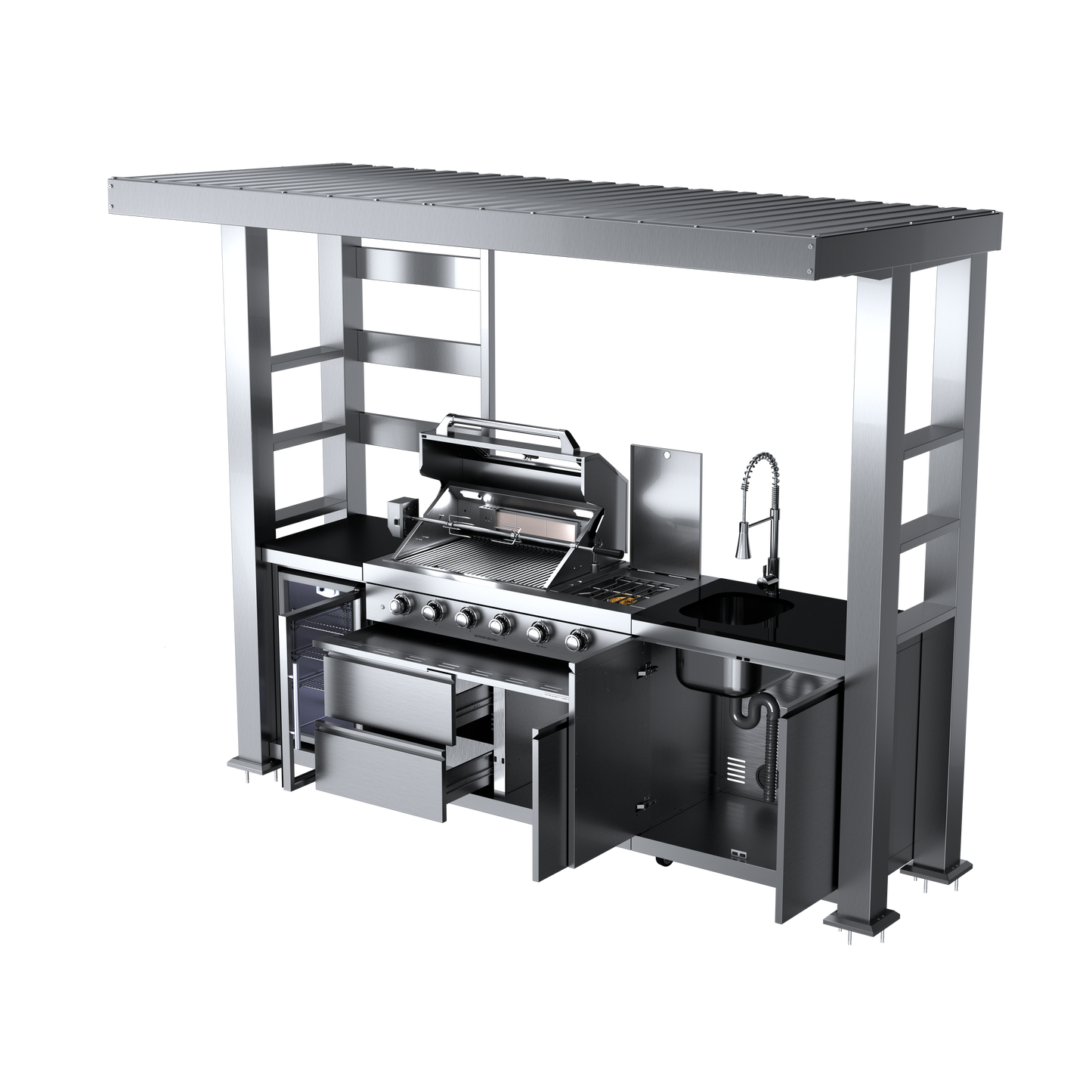 VerveLine Pavilion Series - 4 Burner Outdoor Kitchen