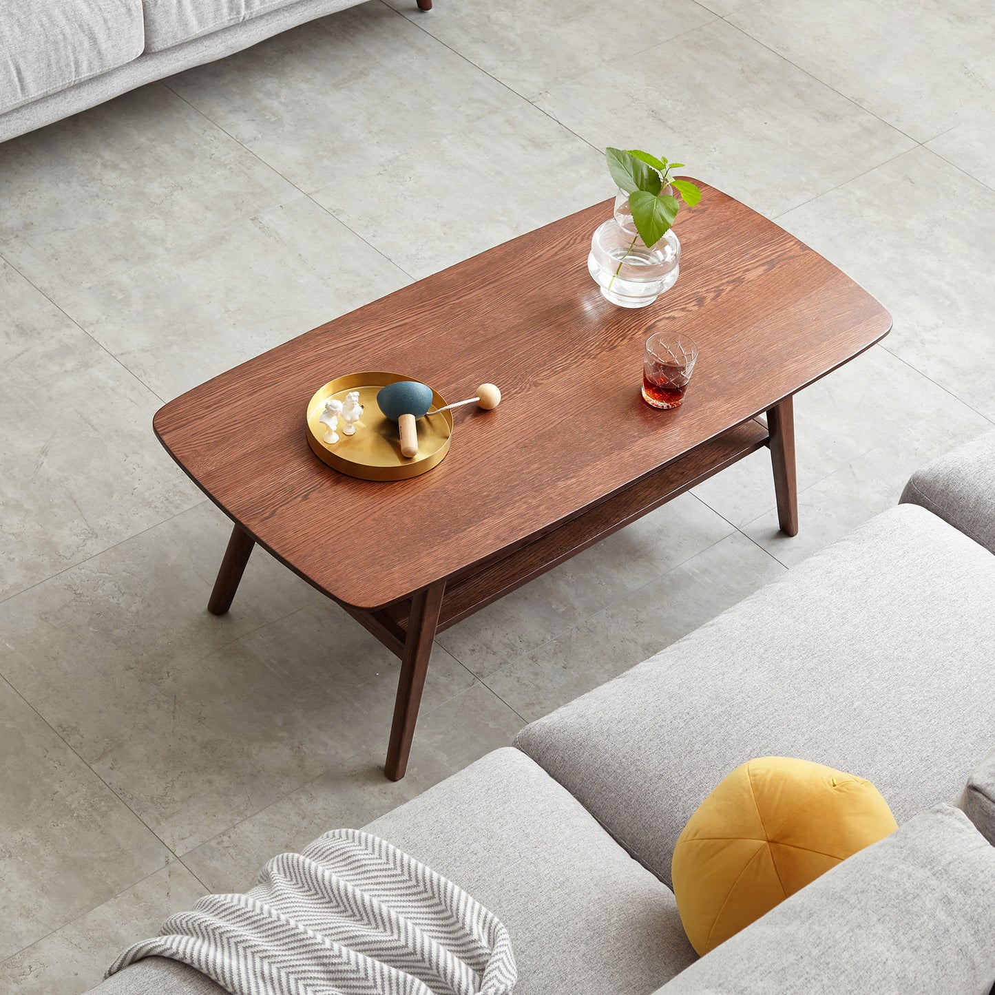 Maison Verve Auvergne Coffee Table, 40" - Solid Wood, Minimalist Frame