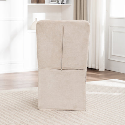 Maison Verve Belmont Dining Chair (Set of 2) - Linen Upholstery, Wood Legs