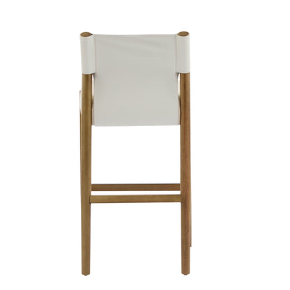 Maison Verve Lyon Counter Stool (Set of 2), 37" - Upholstered, Solid Wood Legs