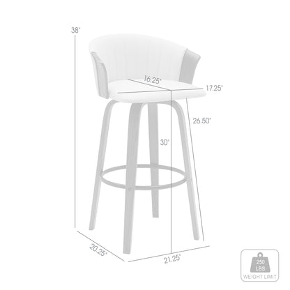 Maison Verve Montalto Upholstered Accent Stool - Rounded Seat, 21" W