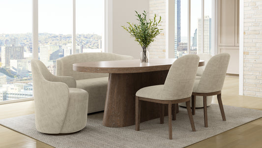 Maison Verve Sérène Accent Chair - Fully Upholstered, Rounded Silhouette