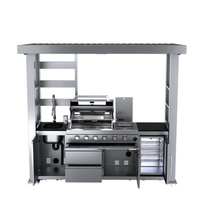 VerveLine Premium Pavilion Series - 4 Burner Outdoor Kitchen