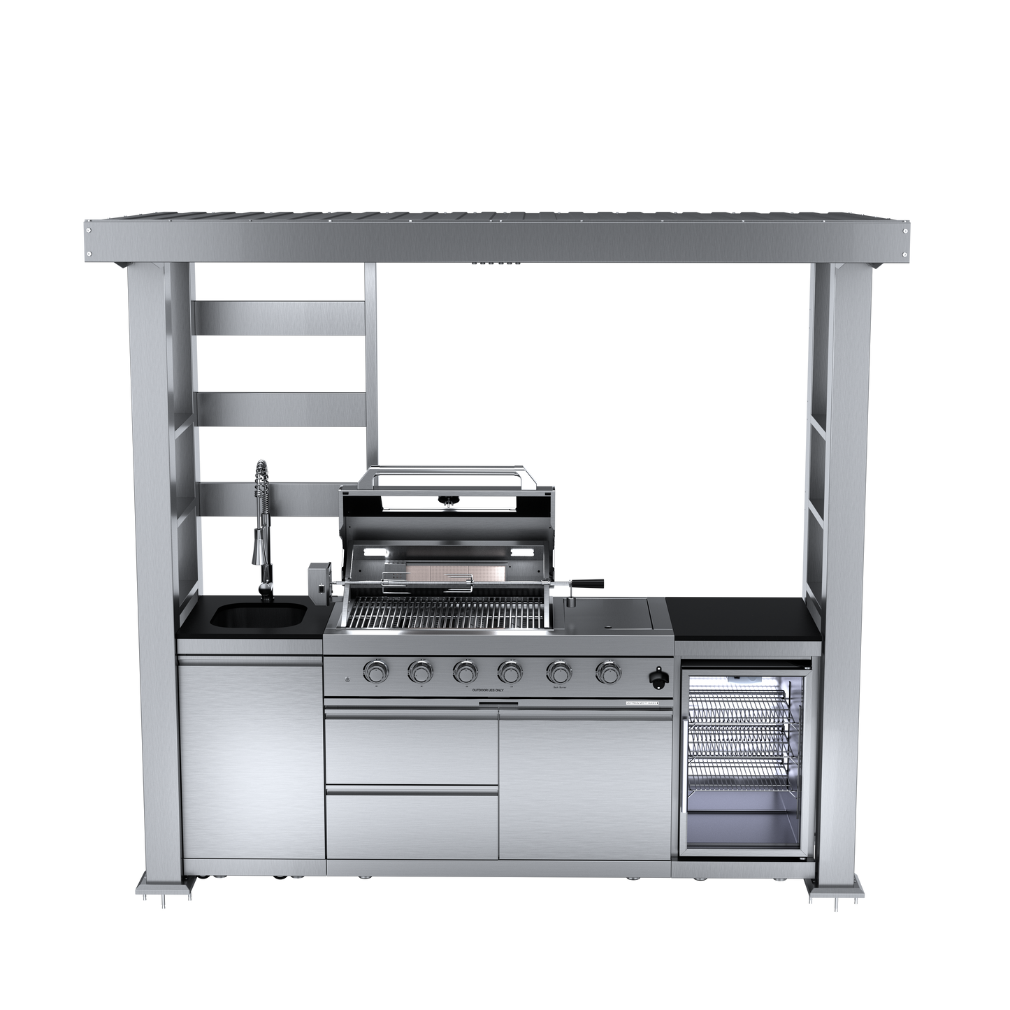 VerveLine Premium Pavilion Series - 4 Burner Outdoor Kitchen