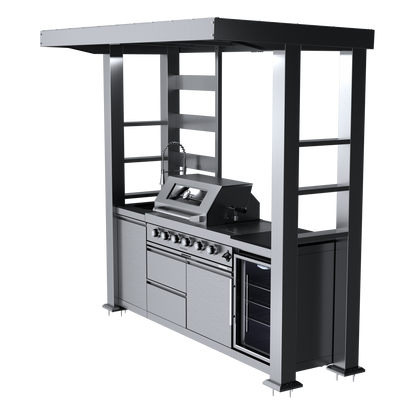 VerveLine Premium Pavilion Series - 4 Burner Outdoor Kitchen