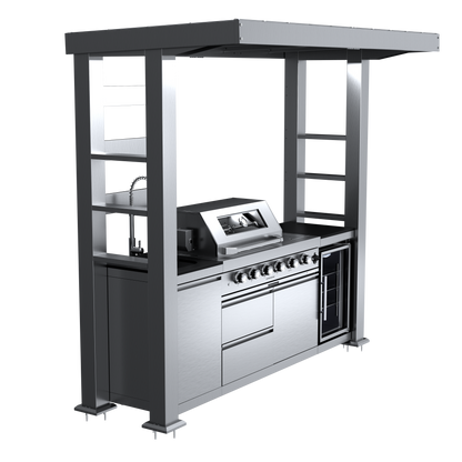 VerveLine Premium Pavilion Series - 4 Burner Outdoor Kitchen