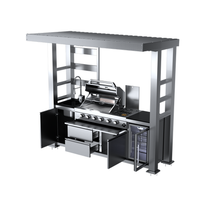 VerveLine Premium Pavilion Series - 4 Burner Outdoor Kitchen