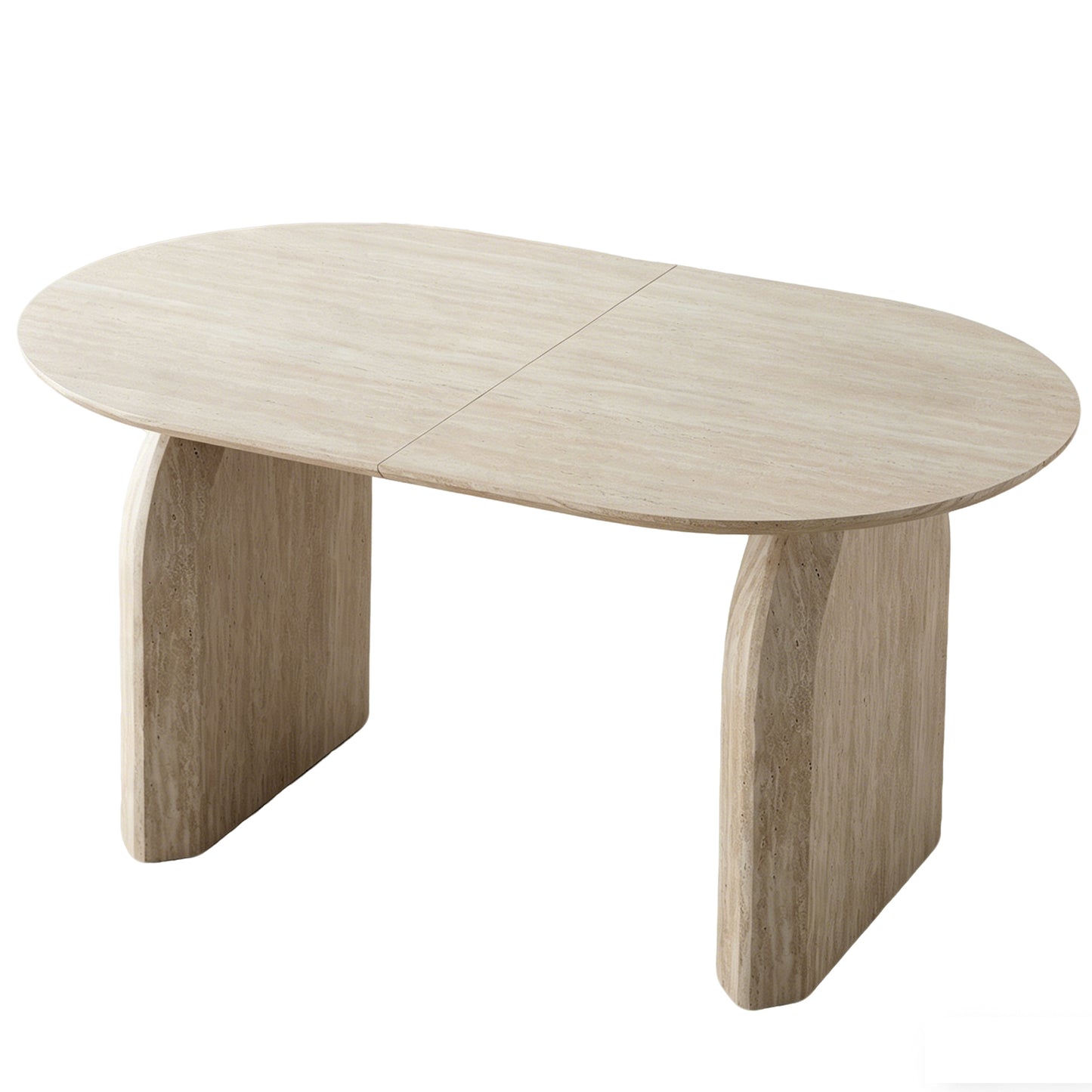 Maison Verve Sancerre Grand Dining Table, 90" -0 Seats 8, Modern Pedestal