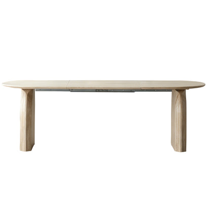Maison Verve Sancerre Grand Dining Table, 90" -0 Seats 8, Modern Pedestal