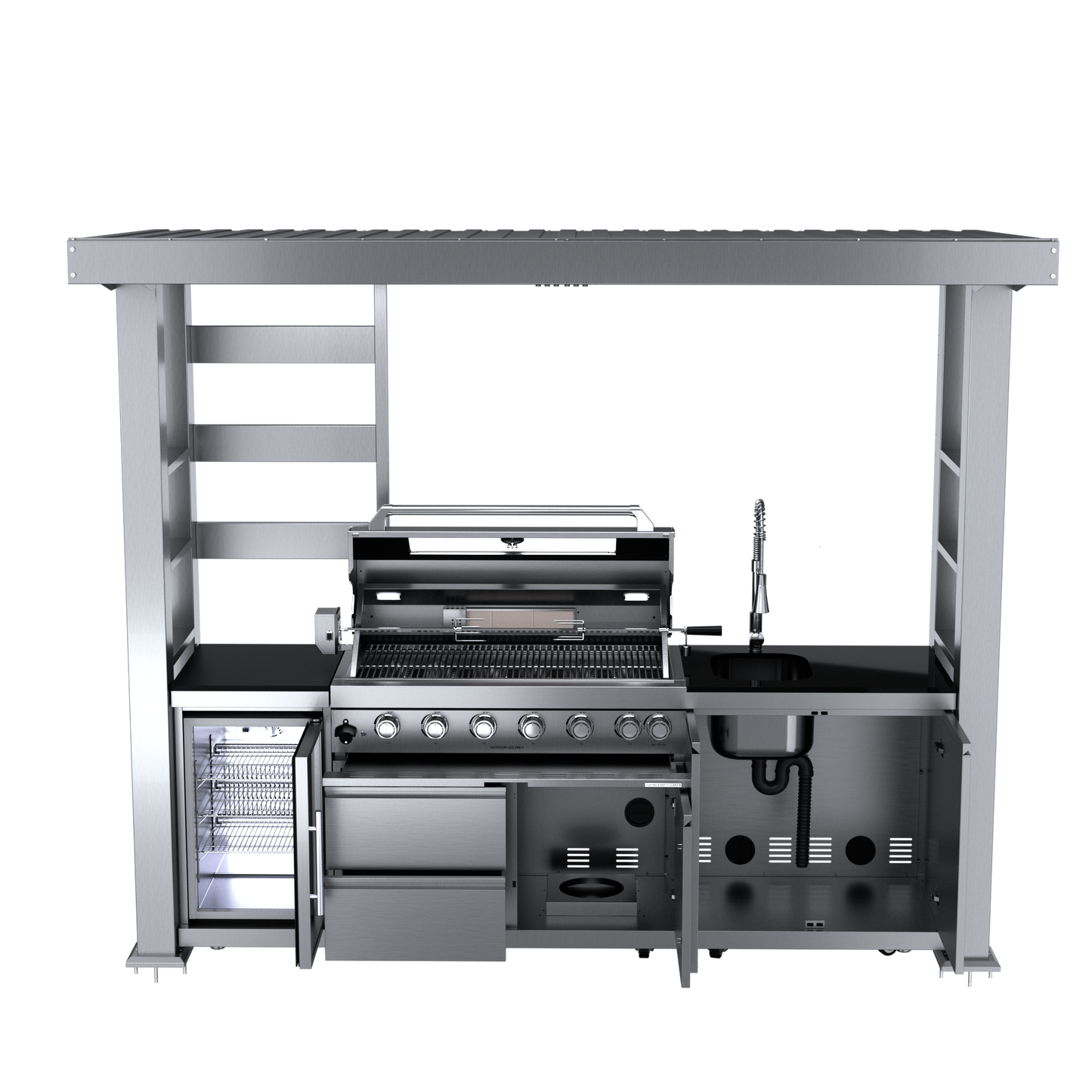 VerveLine Elite Pavilion Series - 6 Burner Outdoor Kitchen