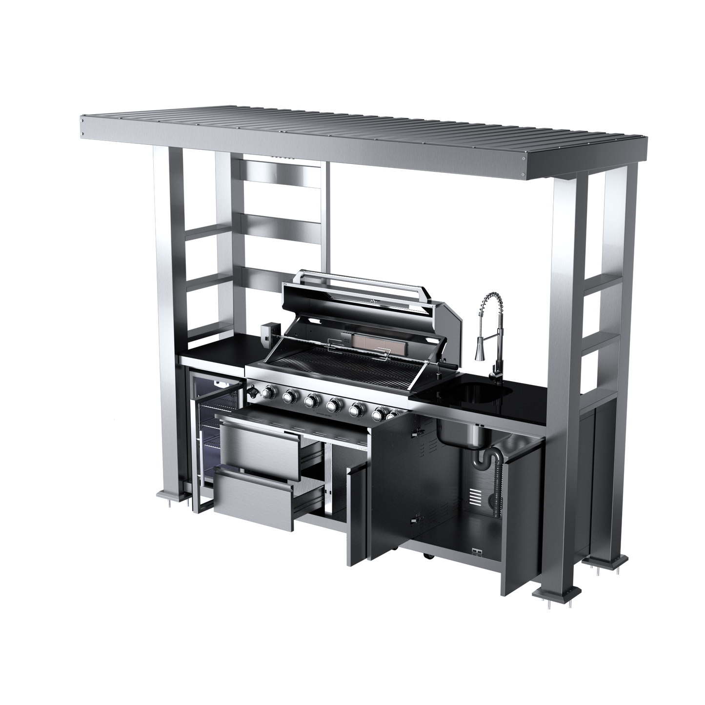VerveLine Elite Pavilion Series - 6 Burner Outdoor Kitchen