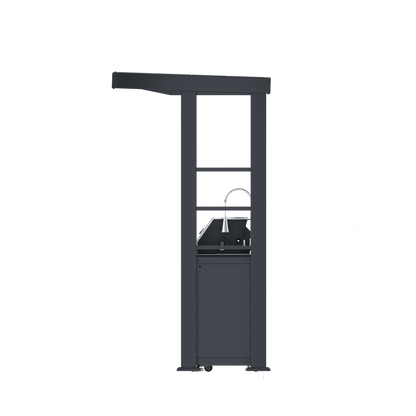 VerveLine Elite Pavilion Series Black - 6 Burner Outdoor Kitchen