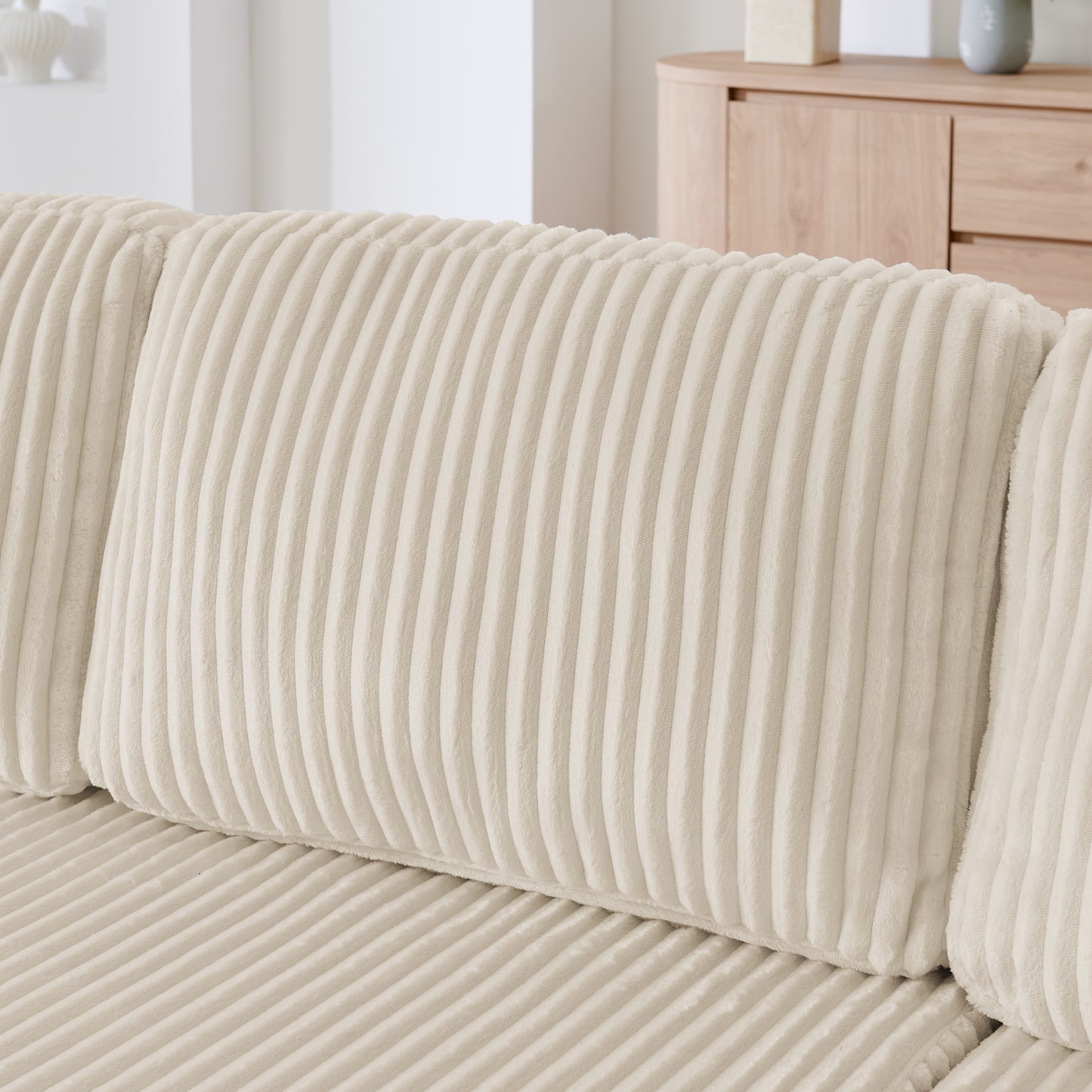 Maison Verve Étretat 3-Seat Sofa, 133" - Corduroy, Deep Sofa