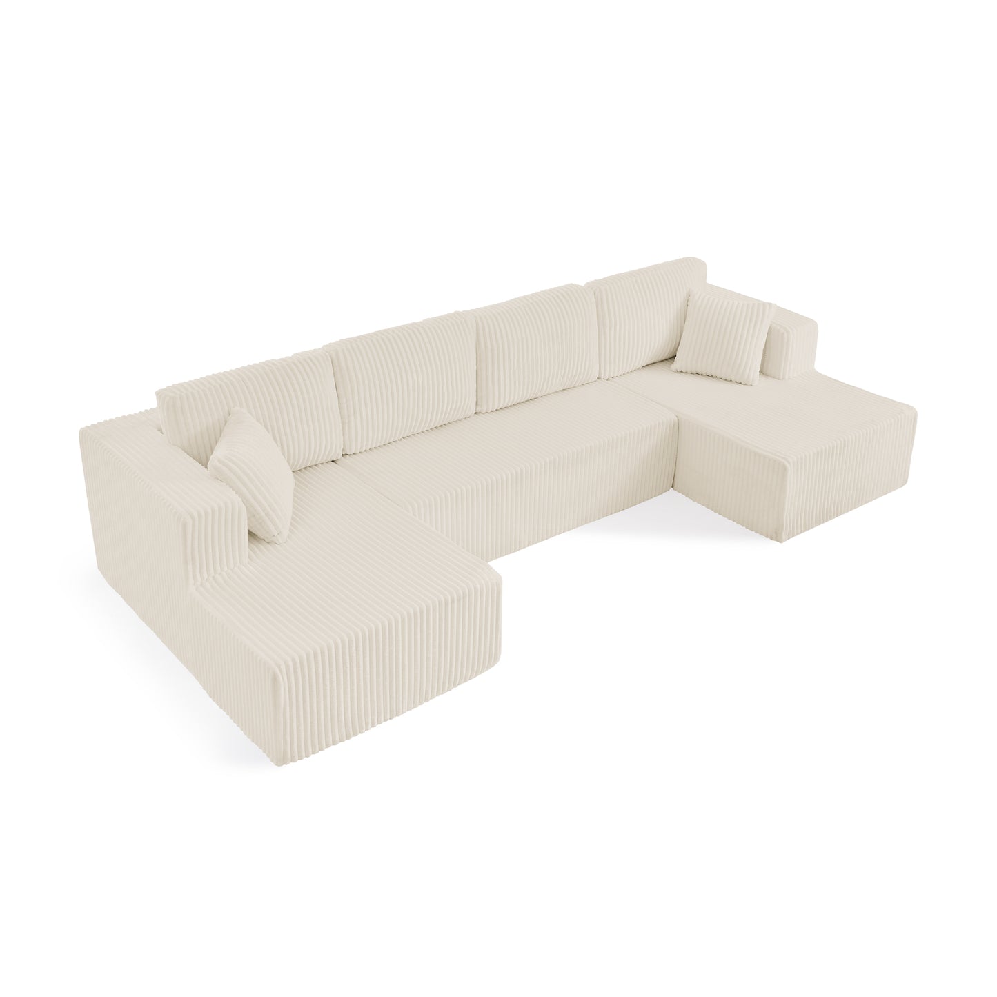 Maison Verve Étretat 3-Seat Sofa, 133" - Corduroy, Deep Sofa