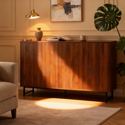 Maison Verve Provence Storage Sideboard, 59" - 2-Door Buffet Cabine