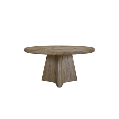 Maison Verve Gordes Round Dining Table, 60" - Solid Wood & Oak, Seats 4-6