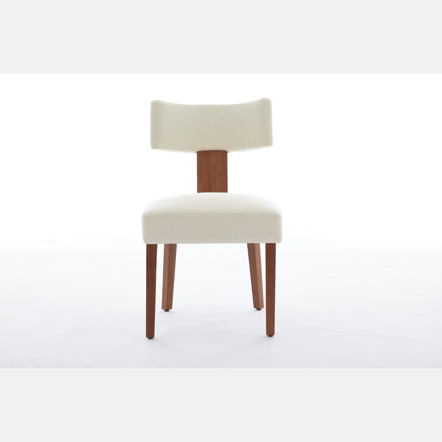 Maison Verve Céline Dining Chair (Set of 2) - Linen Upholstery, Wood Frame